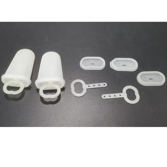 Vtg Tupperware Ice Tups Replacement Extras Popsicle Molds w Lids Sticks - Picture 3 of 3